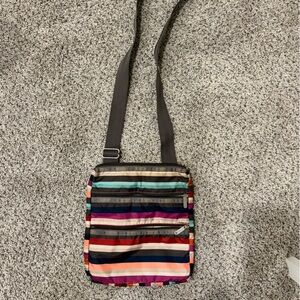 LeSportSac Colorful Striped Crossbody Bag